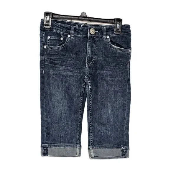 Levi's Shorts Girls Size 14 Midi Vintage Rami Embellished Ramie Cotton - Picture 2 of 9